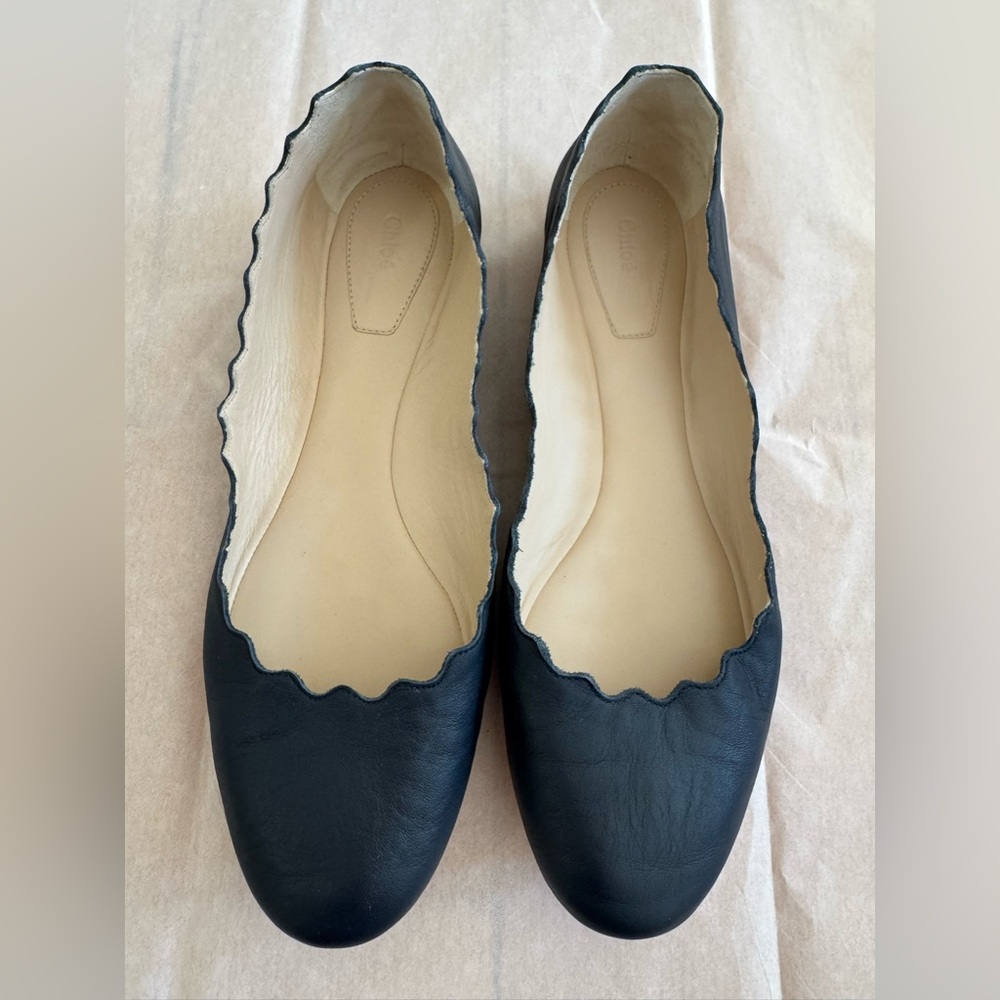 Chloe Lauren Ballerina Flats (Navy Blue)